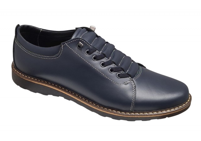 Pantofi barbati Casual Sport din piele naturala Bleumarin ASEBL